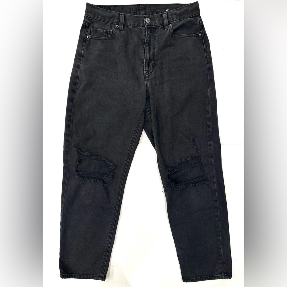 American Eagle Ladies Mom Jeans Black Size 8 Regular
